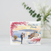Elegant modern wedding Save The Date postcard ポストカード (スタンド正面)