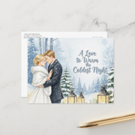Elegant modern wedding Save The Date postcard ポストカード