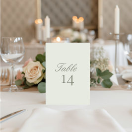 Elegant Modern Wedding Table Number Card 招待状