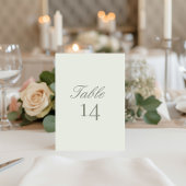 Elegant Modern Wedding Table Number Card 招待状