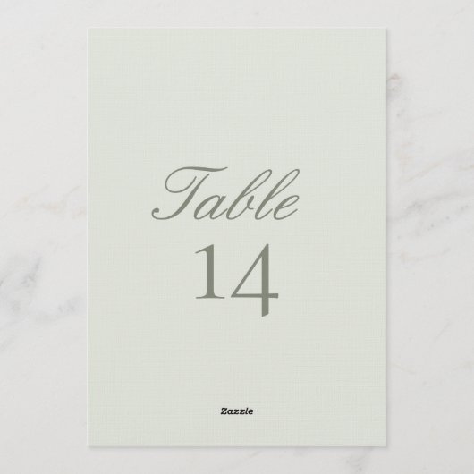 Elegant Modern Wedding Table Number Card 招待状 (裏面)