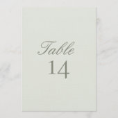 Elegant Modern Wedding Table Number Card 招待状 (正面)