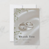 Elegant Modern Wedding Thank You Card サンキューカード (正面)