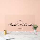 Elegant Modern Wedding Welcome Script Calligraphy アクリルサイン (ウェディング)