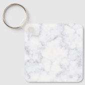 Elegant Modern White Marble キーホルダー (正面)