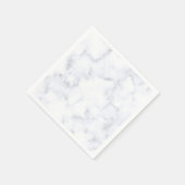 Elegant Modern White Marble スタンダードカクテルナプキン (角)