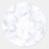 Elegant Modern White Marble ラウンドシール (正面)