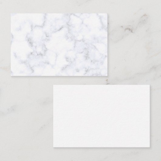 Elegant Modern White Marble 名刺 (正面/裏面)