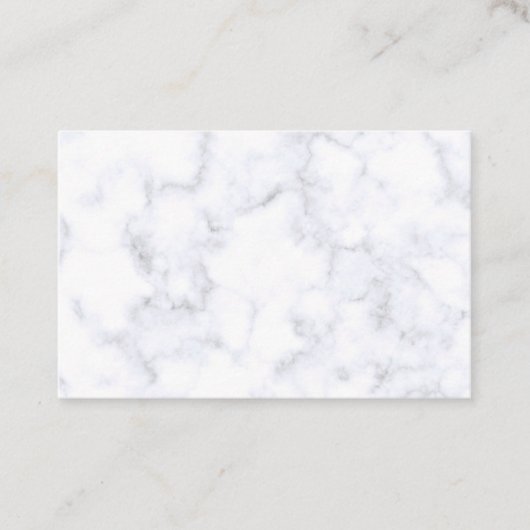 Elegant Modern White Marble 名刺 (正面)