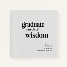 Elegant Modern Words Wisdom Graduation ノートブック
