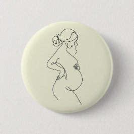 Elegant Mom-to-Be Baby Shower Favor Pin 缶バッジ