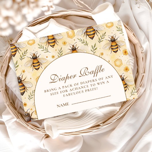 Elegant Mommy to Bee Diapper Raffle エンクロージャーカード
