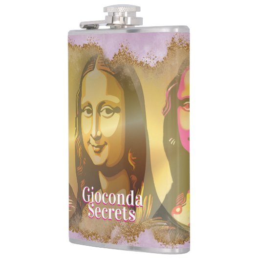 Elegant Mona Lisa Gioconda Leonardo Da Vinci フラスク (左)