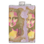 Elegant Mona Lisa Gioconda Leonardo Da Vinci フラスク (裏面)