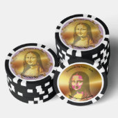 Elegant Mona Lisa Gioconda Leonardo Da Vinci ポーカーチップ (積み重ね)