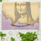 Elegant Mona Lisa Gioconda Leonardo Da Vinci Art キッチンタオル (折り畳み)