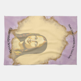 Elegant Mona Lisa Gioconda Leonardo Da Vinci Art キッチンタオル