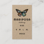 Elegant Monarch Butterfly CUSTOM KRAFT Eco HangTag 名刺 (正面)