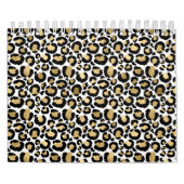Elegant Monochromatic Leopard Spots Wild Glam カレンダー (カバー)