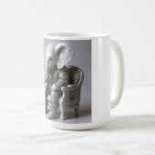 Elegant Monochrome Elephant Art コーヒーマグカップ (正面右)