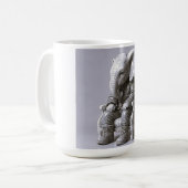 Elegant Monochrome Elephant Art コーヒーマグカップ (正面左)