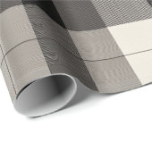 Elegant Monochrome Plaid Holiday ラッピングペーパー (ロールコーナー)