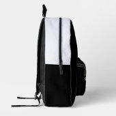 Elegant Monogram Black Gold Script minimal プリントバックパック (左)