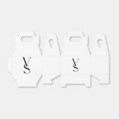 Elegant Monogram Black & White Favor Box  フェイバーボックス (折り畳みなし)