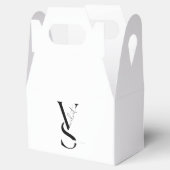 Elegant Monogram Black & White Favor Box  フェイバーボックス (オープン)
