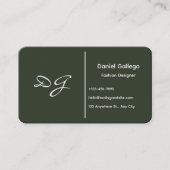 Elegant Monogram Business Card 名刺 (正面)