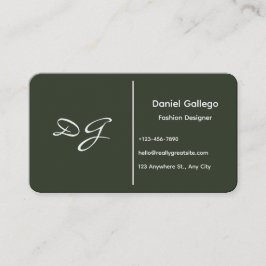 Elegant Monogram Business Card 名刺