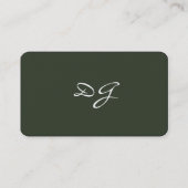 Elegant Monogram Business Card 名刺 (裏面)