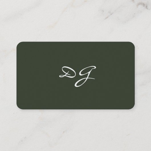Elegant Monogram Business Card 名刺 (裏面)