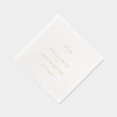Elegant Monogram Classic Wedding 箔ナプキン (右)