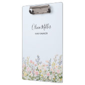 Elegant Monogram Colorful Flower Garden Floral クリップボード (左)