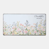 Elegant Monogram Colorful Flower Garden Floral デスクマット (正面)