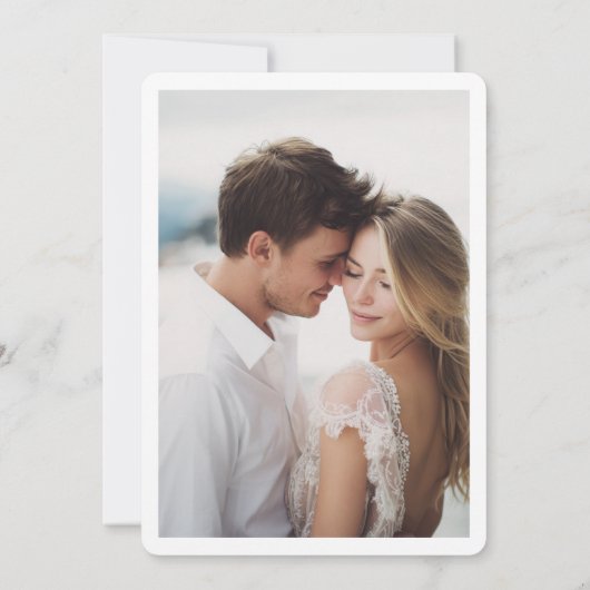 Elegant Monogram Copper Earthy Botanical Photo 招待状 (裏面)