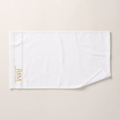 Elegant Monogram Couple Gold Name Monogram バスタオルセット (ハンドタオル)