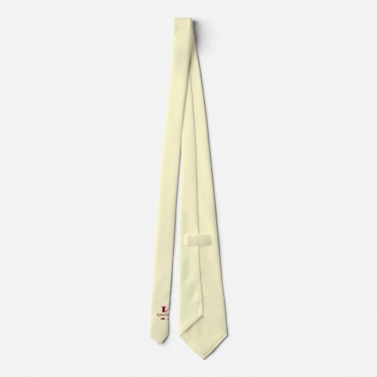 Elegant Monogram Cream | Burgundy ネクタイ (裏面)