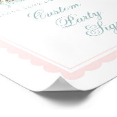 Elegant Monogram Crest Baby Shower Custom 8x10 ポスター (角)