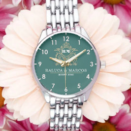 Elegant Monogram Custom Couple names 腕時計