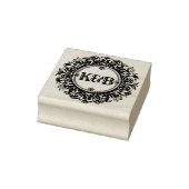 Elegant Monogram Custom Round Wedding Rubber Stamp ラバースタンプ (スタンプ)