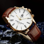 Elegant  Monogram Custom Wedding Gift 腕時計<br><div class="desc">Retro Hipster Monogram Unique Personalized Design
Custom Anniversary Engraved Name & Initials for Couples
Personalized Keepsake Elegant Roman Numeral Design
Luxury Groomsmen Monogram Custom Wedding Gift
Classic Custom Monogram Formal & Timeless</div>