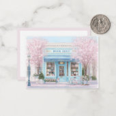 Elegant Monogram Floral Booklover Note Cards ノートカード (正面/裏面インサイチュ)