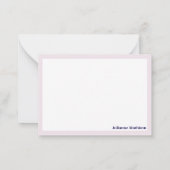 Elegant Monogram Floral Booklover Note Cards ノートカード (裏面)