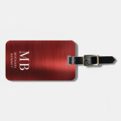 Elegant Monogram Gold ラゲッジタグ (正面横)