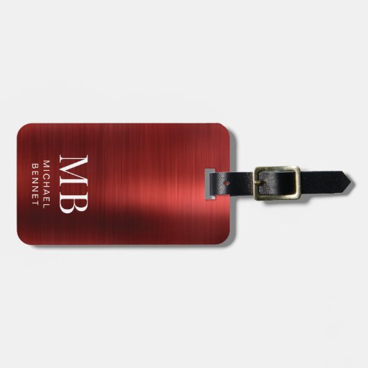 Elegant Monogram Gold ラゲッジタグ (正面横)