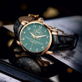 Elegant Monogram green and gold Couple names 腕時計