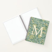 Elegant Monogram Green Jasmine Floral ノートブック (内部)
