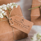 Elegant Monogram Heart Couple Initials Wedding セルフインキングスタンプ